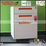 Livingroom Furniture Metal Mobile Storage Cabinet 3 Drawer Steel Movable Cabinet thumbnail-1