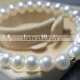 Hottest 8-9mm White Round Freshwater Pearl Love Bracelet thumbnail-2