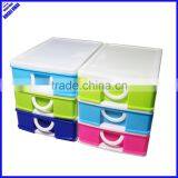 ECO-friendly Cheap 3 Tier Desktop Mini Stackable Plastic Storage Drawers