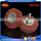 75mm Circular Abrasive Hex Shank Nylon Filament Wheel Shaft Mounted Spindle Deburring Rust Crimped Twist Knot Bowl Non Spark thumbnail-3