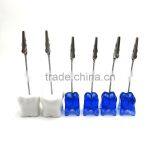 Alligator Holder Metal Memo Clips With Tooth Shaped Resin Base for Wedding Payty Use, Set of 10 , 115mm Height