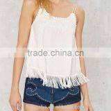 2016 Latest Ladies Summer Well Thread Fringe Cami Top HST8053 thumbnail-1