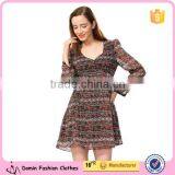 2015 Summer Fashion Long Sleeve Sexy African Printed Dresses thumbnail-2