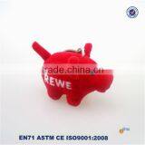 Hot Sale New Design Chinese Red Mini Pig Plush Toy Keychain thumbnail-1