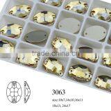 Fashion Oval Shape Crystal Sew on Stone Glassloose Beads for Modern Dress Accessories thumbnail-1