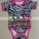 100%cotton Interlock Zebra Printed Cute Baby Romper thumbnail-1