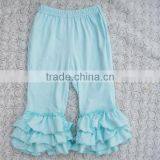 Hot Sale Baby Girls Ruffle Pants Triple Bottom Ruffle Children Icing Leggings Pants Wholesale Kids Legging Pants thumbnail-5