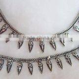 Anklets Oxidized Silver Tone Payal thumbnail-3