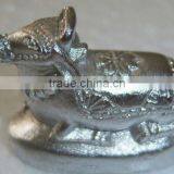 PARAD SILVER NANDI DIVINE STATUE SACRED VAHANA OF LORD SHIVA HINDU RELIGIOUS thumbnail-1