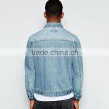 Factory Hot Sale Custom Light Blue Denim Jacket in New Model for Men thumbnail-2