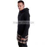 Bulk Black Fashion Extra Long Thick Hoodie Tall Hoodies thumbnail-2