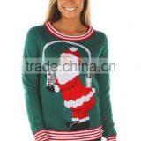 Skin- Friendly Knitting Christmas Santa Pullover Sweater on 2016 thumbnail-4