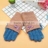 Fashion Mittens Design Acrylic Cheap Winter Knit Women Gloves Factory thumbnail-4