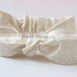 High Quality Top Baby Girls Floral Print Bow Hairband Wholesale Turban Knot Rabbit Headband Baby Headband thumbnail-3