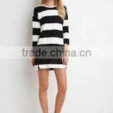 Women's Classic Stripes Split Mini 7 Minutes of Sleeve Dress thumbnail-4
