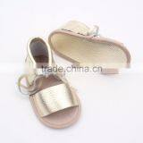 Wholesale Kids Leather Plain White Baby Sandals Shoes thumbnail-4