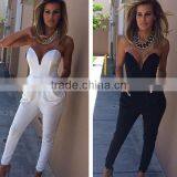 Long Jumpsuit Backless Off Shoulder Bodysuit Women Sleeveless thumbnail-1