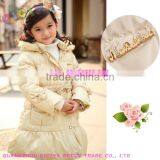 Worm Long-designed Girl Padding Coat With Waistband thumbnail-2