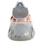 Korean Design Canvas Backpack, Travel Bag, EMB Bag
