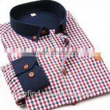 Trendy New Model Pattern 100% Cotton Small Check Shirt for Men thumbnail-1