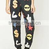 OEM Service Womens Spring Outdoor Elastic Narrow Cuff Canvas Printed Pants Trousers thumbnail-4