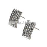 Customized Exquisite Luxury 925 Sterling Silver Hiphop Earrings Wholesale thumbnail-1