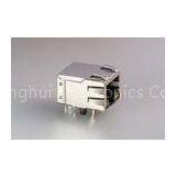 Modular SMT Low Profile RJ45 Jack , Rj45 Modular Plugs Sinking Connector Plastic Yellow thumbnail-1