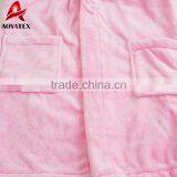 Kids Bathrobe Pink Flannel Fleece Soft Bath Robe Baby thumbnail-6
