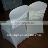 Spandex Chair Cover With X Cross Sash White Lycra Four Way Stretch Chair Cover Nylon Chair Cover thumbnail-1