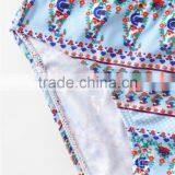 Women'S Tassel Padded Push Up Halter Bikini Tankini Swimsuit Women thumbnail-5