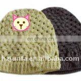 newest fashional design hot popular elegant knit crochet beanie