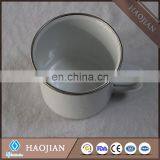 Wedding Souvenirs Enamel Camping Cup,tin Mug, Stainless Steel Rim