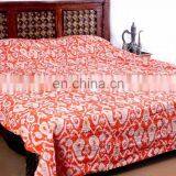 Ikat Kantha Quilt Ikat Cotton Bedspread thumbnail-1