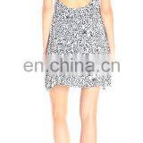 2016 BAIYIMO Sexy Leopard Printed Halter Mini Dress Wholesale Made in China thumbnail-2