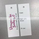 Custom Personalized Printed Price Tags for Clothing