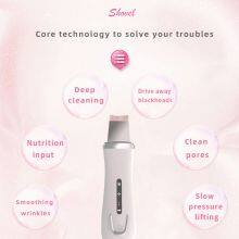 Custom Logo Portable Deep Face Cleaning Ion Ultrasound Facial Spatula Face Peeling Ultrasonic Skin Scrubber thumbnail-4