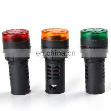 22mm AD16-22SM Flash LED Alarm Indicator Light Signal Lamp LED Active Buzzer Beep Indicator DC 12V 24V AC 110V 220V thumbnail-2