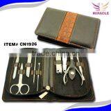 PU Case With Different Design Insert Manicure Nail Set