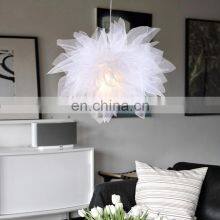 Modern Romantic Chandelier Creative Yarn Flower LED Pendant Light Fancy Ceiling Lamp for Restaurant Bedroom Hotel thumbnail-3