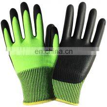 15 G Blue Nylon Lining Black Foam Nitrile Coated Rough Finished Work Gloves thumbnail-4
