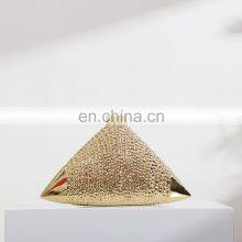 Modern Luxury Hand Painting Gold Triangle Ceramic Home Accessories Living Room Decoration thumbnail-3
