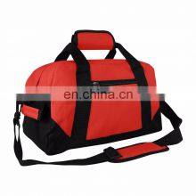 Customized Logo Unisex Gym Bag Sport Mens Weekend PU Leather Luggage Canvas Travel Duffel Bag thumbnail-4