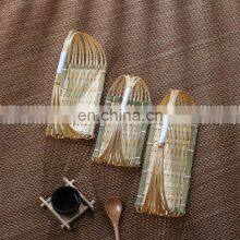 Mini Bamboo Weaving Storage Basket Bamboo Platter Tray For Decor Table thumbnail-4