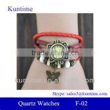 Watch Movements Quartz for Girls With Leather Strap, Bronzed Watch Case thumbnail-1