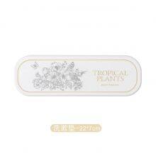 Highly Absorbent Quick Drying Floral Printing Diatomite Stone Bath Mat Set thumbnail-4