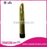 Top Selling Sex Toys Female Sex Masturbation Toys Golden Color Massage Stick Vibrator thumbnail-3