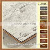 12mm V-groove crystal laminate flooring white washed hdf