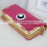2015 New Fashion Many Colors Water Ripple Long PU Leathwe Women Purse Wallet Card Holder Phone Handbag thumbnail-2