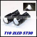 High Quality T10 Led Bulb 12V T10 2SMD 5630 5730 Bulbs Car LED 194 186 W5w Led Bulb Interior Light