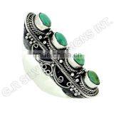 Turquoise Gemstone Sterling 925 Silver Nepali Design Handmade Ring Jewelry thumbnail-2